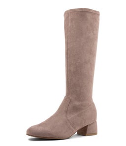 ZURY W ZR DK TAUPE STRETCH MICROSUEDE
