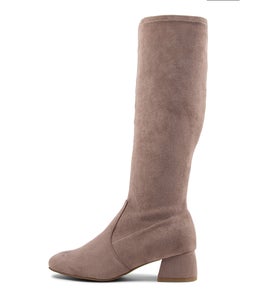 ZURY W ZR DK TAUPE STRETCH MICROSUEDE