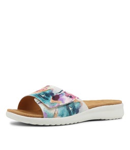 BARLAD XW ZR PANSY FLORAL WHITE SOLE LEATHER