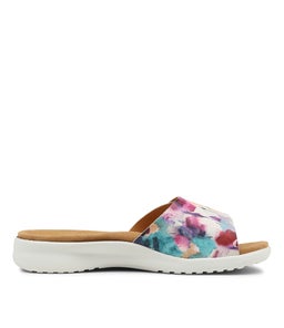 BARLAD XW ZR PANSY FLORAL WHITE SOLE LEATHER