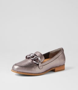 TAMEST XF ZR PEWTER SQUARES LEATHER