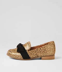 TARNOW XF ZR CAMEL&GOLD LEOPARD BLACK PONY SUEDE