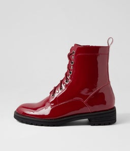 MANGOES W ZR DK RED PATENT LEATHER
