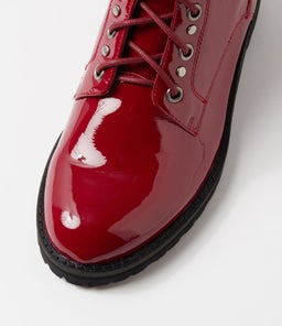MANGOES W ZR DK RED PATENT LEATHER
