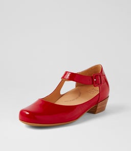QANGO XW ZR DK RED PATENT LEATHER