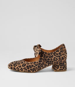 ZOLLY W ZR CAMEL LEOPARD SUEDE