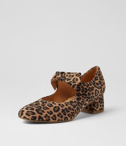 ZOLLY W ZR CAMEL LEOPARD SUEDE