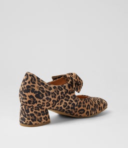 ZOLLY W ZR CAMEL LEOPARD SUEDE