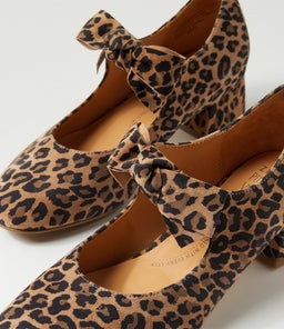 ZOLLY W ZR CAMEL LEOPARD SUEDE