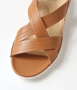 BELLMONT W ZR DK TAN LEATHER