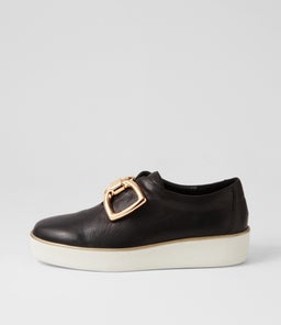 ZEKI W ZR BLACK WHITE SOLE LEATHER