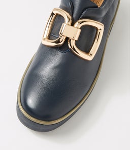 ZEKI W ZR NAVY NAVY SOLE LEATHER