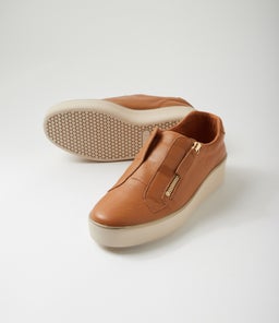 ZIKTA W ZR DK TAN MILK SOLE LEATHER