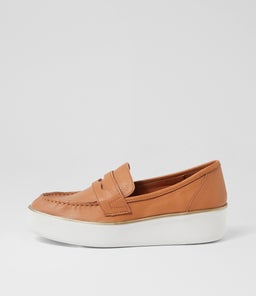 ZULIE W ZR DK TAN WHITE SOLE LEATHER
