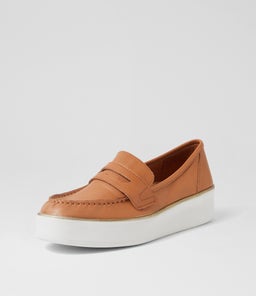ZULIE W ZR DK TAN WHITE SOLE LEATHER