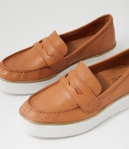 ZULIE W ZR DK TAN WHITE SOLE LEATHER