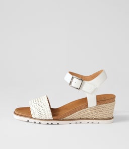 KONYISE W ZR WHITE WHITE WEAVE LEATHER