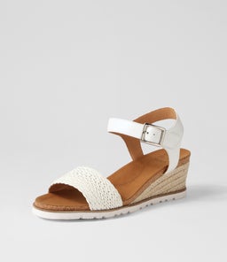 KONYISE W ZR WHITE WHITE WEAVE LEATHER