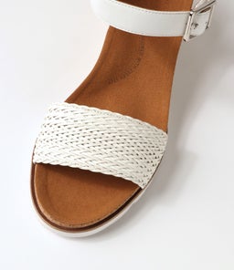 KONYISE W ZR WHITE WHITE WEAVE LEATHER