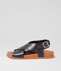 HANAKO W ZR BLACK TAN LEATHER