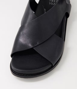 HANAKO W ZR BLACK LEATHER