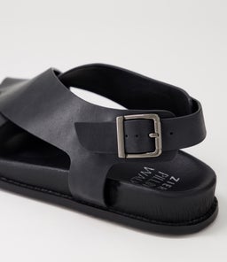 HANAKO W ZR BLACK LEATHER