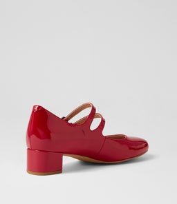 KAROLY W ZR DK RED PATENT LEATHER
