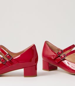 KAROLY W ZR DK RED PATENT LEATHER