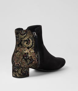 KELMAR W ZR BLACK BLACK ROYAL PRINT SUEDE