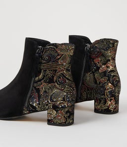 KELMAR W ZR BLACK BLACK ROYAL PRINT SUEDE