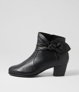 GROOVIE W ZR BLACK BLACK HEEL LEATHER