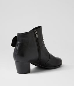 GROOVIE W ZR BLACK BLACK HEEL LEATHER