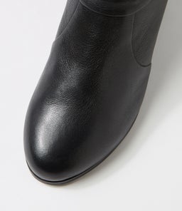 GROOVIE W ZR BLACK BLACK HEEL LEATHER