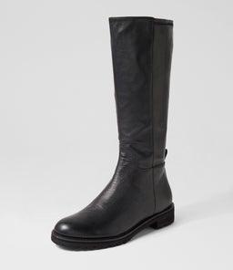 MARTHE W ZR BLACK BLACK HEEL LEATHER STRETCH SMOOTH
