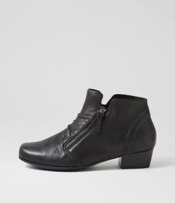 QUENNO XW ZR BLACK BLACK HEEL LEATHER