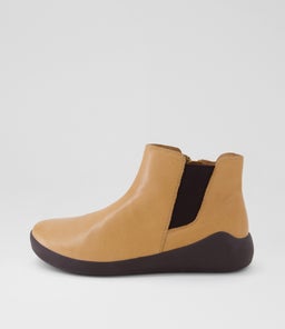 YUMBA XW ZR DK TAN CHOC LEATHER ELASTIC