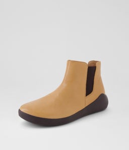 YUMBA XW ZR DK TAN CHOC LEATHER ELASTIC