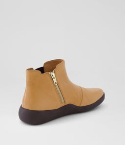YUMBA XW ZR DK TAN CHOC LEATHER ELASTIC