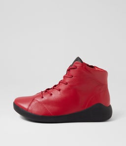 YORKERS XW ZR DK RED BLACK LEATHER