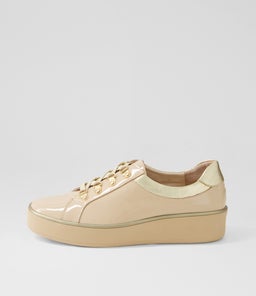 ZABBEY W ZR LATTE PALE GOLD PATENT LEATHER