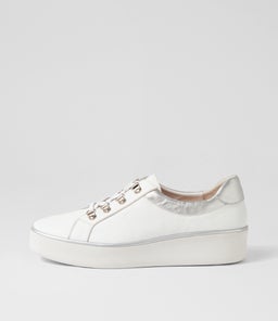 ZABBEY W ZR WHITE SILVER LEATHER