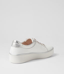 ZABBEY W ZR WHITE SILVER LEATHER