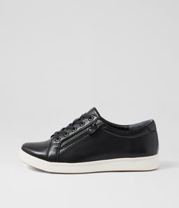 DOLLI XF ZR BLACK WHITE SOLE LEATHER