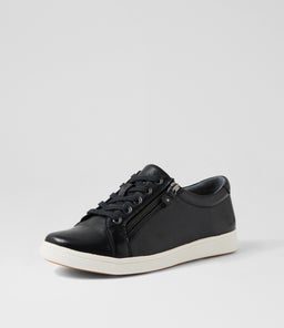 DOLLI XF ZR BLACK WHITE SOLE LEATHER