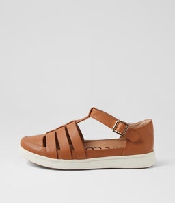 DIANEY XF ZR DK TAN WHITE SOLE LEATHER