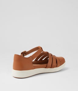 DIANEY XF ZR DK TAN WHITE SOLE LEATHER