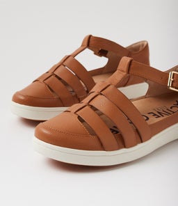 DIANEY XF ZR DK TAN WHITE SOLE LEATHER