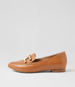 LOOPIE W ZR DK TAN LEATHER