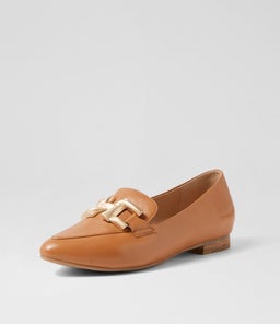 LOOPIE W ZR DK TAN LEATHER