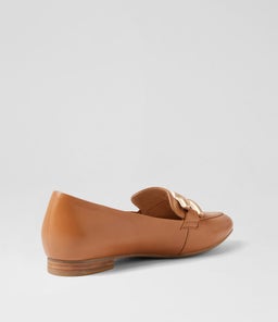LOOPIE W ZR DK TAN LEATHER